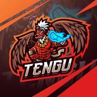 tengu esport maskottchen logo design vektor