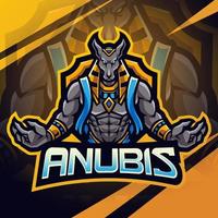 anubis esport maskottchen logo design vektor