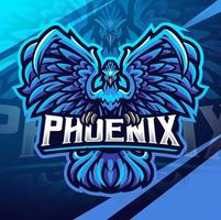 blaues phoenix sport maskottchen logo design vektor