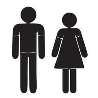 eine Reihe von Toilettensymbolen. das Zeichen der Toilette. Zeichen für Männer, Frauen. das Schild der Herren- und Damentoiletten. Vektorgrafiken. vektor