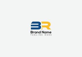 abstrakter br brief moderne anfangsbuchstaben logo design vektor