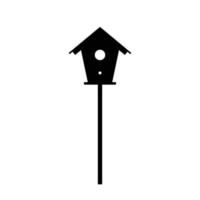 Vogelhaus-Silhouette. Schwarz-Weiß-Icon-Design-Elemente auf isoliertem weißem Hintergrund vektor