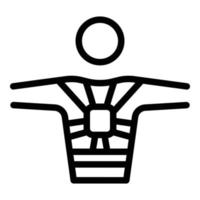 bröst korrektion ikon, översikt stil vektor
