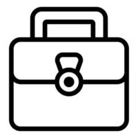 Business-Laptop-Taschensymbol, Umrissstil vektor