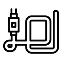 Symbol für LED-Streifenstecker, Umrissstil vektor