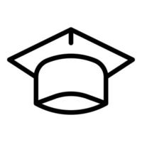 person gradering hatt ikon, översikt stil vektor