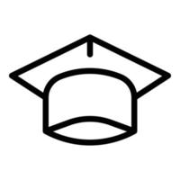 Person Graduierung Hut-Symbol, Umriss-Stil vektor