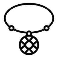 Esoterisches Amulett-Symbol, Umrissstil vektor