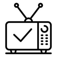 TV agitation ikon, översikt stil vektor