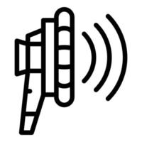 Radio-Agitation-Symbol, Umrissstil vektor