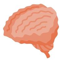 mänsklig hjärna ikon, isometrisk stil vektor