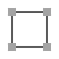 fyra knutpunkter platt gråskale ikon vektor