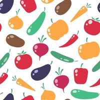 grönsaker sömlös mönster, bakgrund, friska mat enkel illustrationer vektor