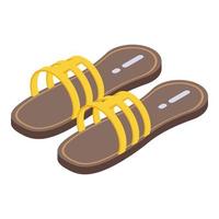 svamp sandaler ikon, isometrisk stil vektor