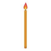 Symbol für brennende Kerze des Priesters, isometrischer Stil vektor