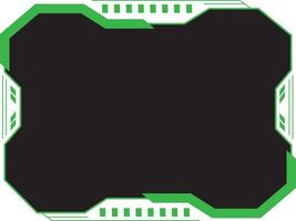 grünes Vektorbild des unteren Drittels Grenztechnologie flaches Design vektor