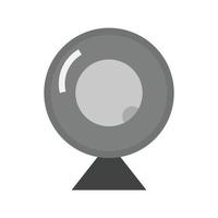 webbkamera platt gråskale ikon vektor