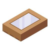 Paketbox-Symbol, isometrischer Stil