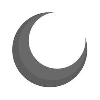ny måne platt gråskale ikon vektor