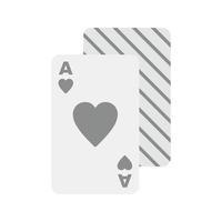 Spielkarten flaches Graustufensymbol vektor