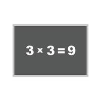 aritmetisk platt gråskale ikon vektor