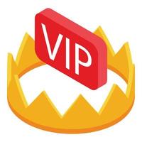 VIP-Gold-Abonnement-Symbol, isometrischer Stil vektor