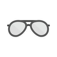 årgång glasögon platt gråskale ikon vektor