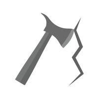 Symbol für flaches Graustufenglas zerbrechen vektor