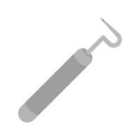 Dental Explorer flaches Graustufen-Symbol vektor