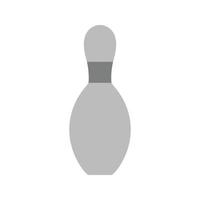 Bowling-Pin flaches Graustufen-Symbol vektor