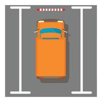 orange skåpbil ikon, isometrisk stil vektor