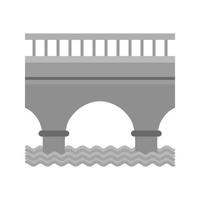 bro platt gråskale ikon vektor