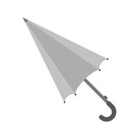 Regenschirm flaches Graustufen-Symbol vektor