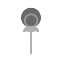 Lollipop flaches Graustufen-Symbol vektor