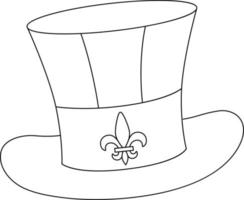 mardi gras hatt med IRIS symbol isolerat vektor