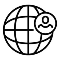 Umrissvektor für globale Manager-Symbole. Geschäftswelt vektor