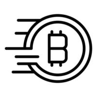 Bitcoin-Symbol Umrissvektor. Krypto BTC vektor