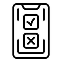 Smartphone-Manager-Symbol Umrissvektor. digitales Projekt vektor