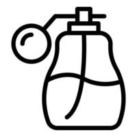 Sprühflasche Ölparfüm-Symbol, Umrissstil vektor