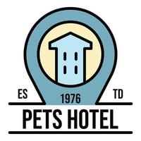 City Pet Hotel Logo, Umrissstil vektor