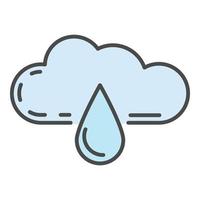 Eco Drop Regen Symbol Farbe Umriss Vektor