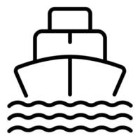 Symbol Umrissvektor für Seetransport. Frachtschiff vektor