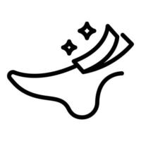 Symbol Umrissvektor für Fußepilation. Pflege Pediküre vektor