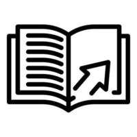 Buchhandlung Plattform Symbol Umrissvektor. Online-Buch vektor