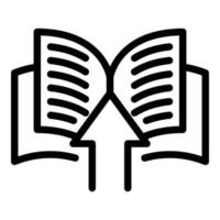 Laden Sie den Umrissvektor des Buchsymbols herunter. E-Book-Literatur vektor