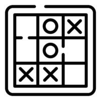 logischer Spielsymbol-Umrissvektor. logische Aktivität vektor