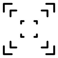 Code-Scanner-Symbol Umrissvektor. scannen vektor