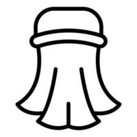 islamischer Turban-Symbol-Umrissvektor. Islamisches Gebet vektor