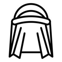 Arabischer Turban-Symbol-Umrissvektor. indischer pagdi vektor