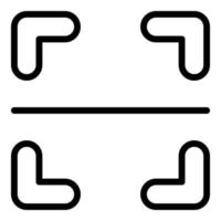 quadratischer Strichcode-Symbolumrissvektor. QR-Code scannen vektor
